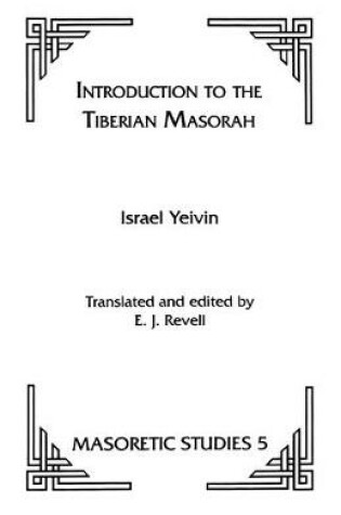 Cover of Introduction to the Tiberian Masorah