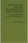 Book cover for Meinong and Husserl on Abstraction and Universals