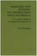 Cover of Meinong and Husserl on Abstraction and Universals