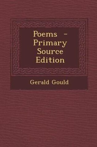 Cover of Poems - Primary Source Edition