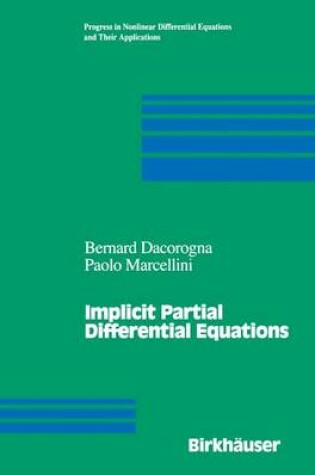 Cover of Implicit Partial Differential Equations