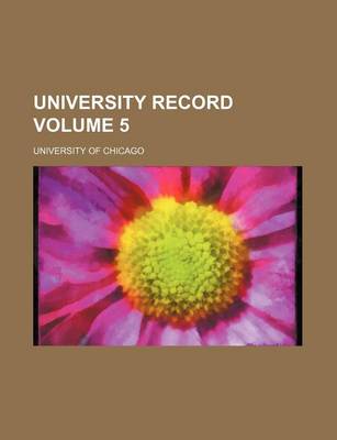 Book cover for University Record Volume 5