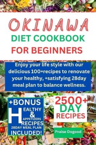 Cover of Okinawa diet cookbook for beginners