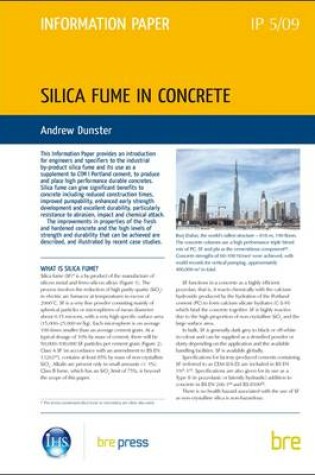 Cover of Silica Fume in Concrete