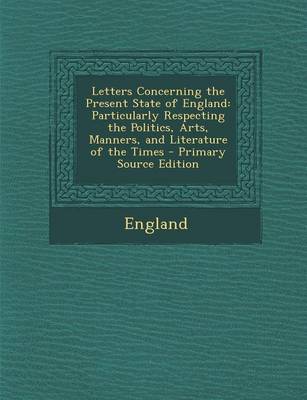 Book cover for Letters Concerning the Present State of England