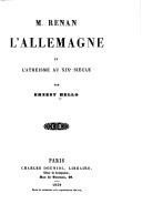 Cover of M.Renan, l'Allemagne et l'Atheisme au XIXe Siecle