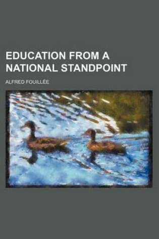 Cover of Education from a National Standpoint