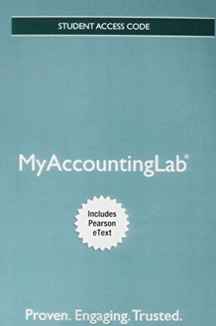 Cover of Mylab Accounting with Pearson Etext -- Access Card -- For Pearson's Federal Taxation 2018 Comprehensive