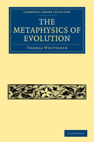 Cover of The Metaphysics of Evolution