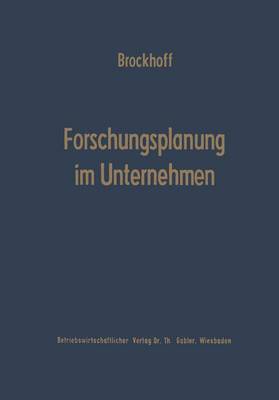 Book cover for Forschungsplanung im Unternehmen