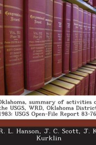 Cover of Oklahoma, Summary of Activities of the Usgs, Wrd, Oklahoma District, 1983