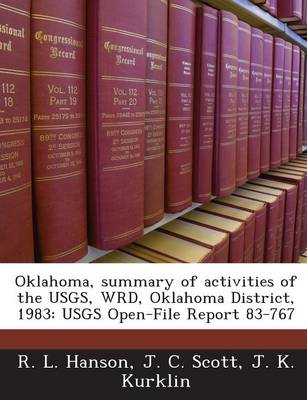 Book cover for Oklahoma, Summary of Activities of the Usgs, Wrd, Oklahoma District, 1983