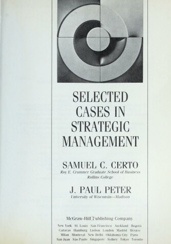 Book cover for Selected Cases in Strategic Management