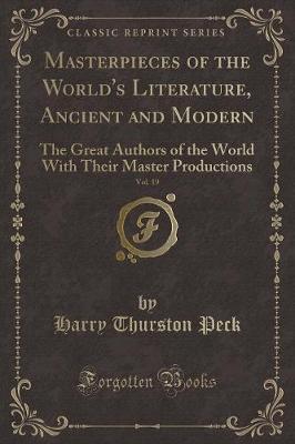 Book cover for Masterpieces of the World's Literature, Ancient and Modern, Vol. 19