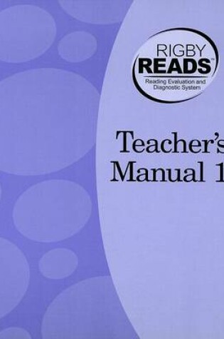 Cover of Rigby Reads Teacher's Manual 1