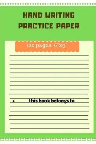 Cover of Handwriting practice paper