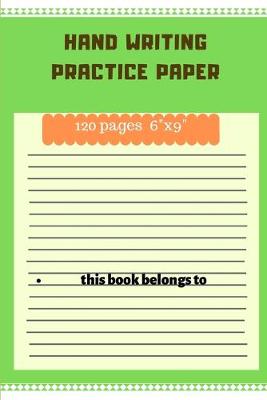 Book cover for Handwriting practice paper