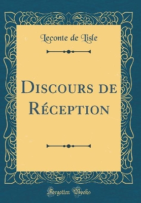 Book cover for Discours de Réception (Classic Reprint)