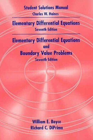 Cover of Boyce & Diprimas Elementary Differential Equations 7e & Elementary Differential Equations 7e Student Solutions Manual (WSE)