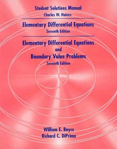 Book cover for Boyce & Diprimas Elementary Differential Equations 7e & Elementary Differential Equations 7e Student Solutions Manual (WSE)