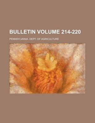 Book cover for Bulletin Volume 214-220