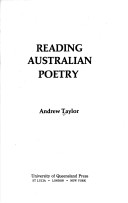Book cover for Reading Australian Poetry