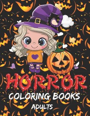 Book cover for horror coloring books for adults