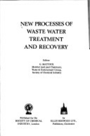 Cover of New Processes of Waste Water Treatment and Recovery