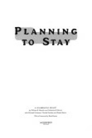 Cover of Planning to Stay