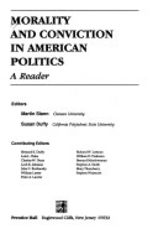 Cover of Morality and Conviction in American Politics