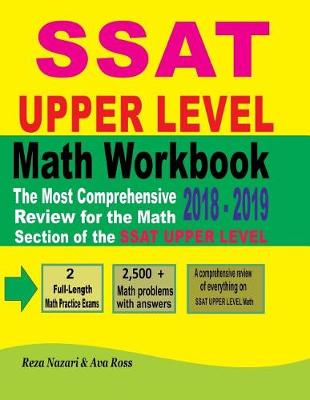 Book cover for SSAT Upper Level Math Workbook 2018 - 2019