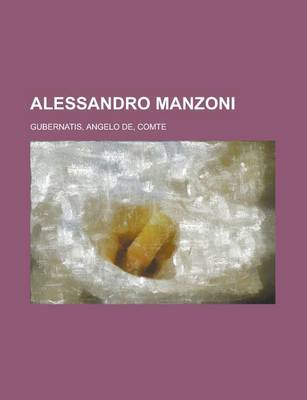 Book cover for Alessandro Manzoni