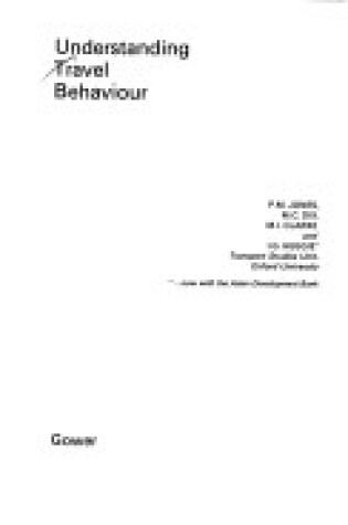 Cover of Understanding Travel Behaviour