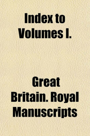 Cover of Index to Volumes I.