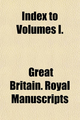 Book cover for Index to Volumes I.