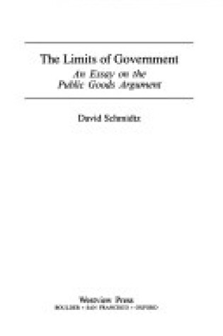 Cover of The Limits Of Government