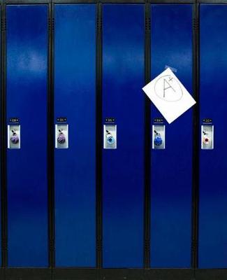 Cover of School Composition Book Locker Doors