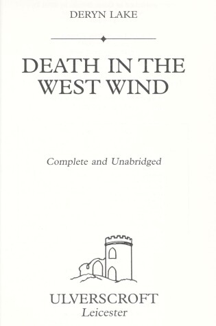 Cover of Death In The West Wind