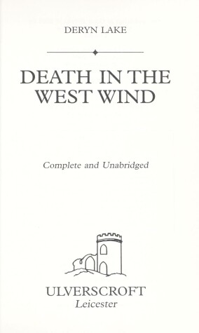 Cover of Death In The West Wind