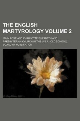 Cover of The English Martyrology Volume 2