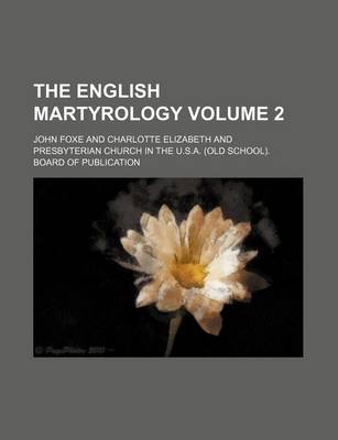 Book cover for The English Martyrology Volume 2