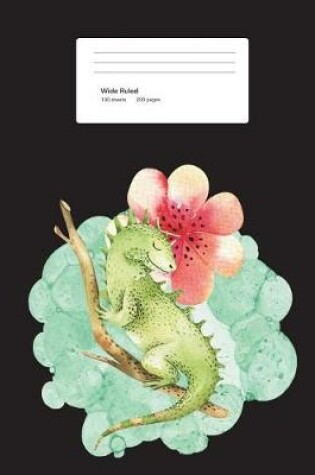 Cover of Iguana Composition Book Wide Ruled