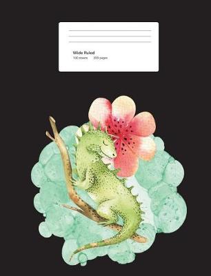 Book cover for Iguana Composition Book Wide Ruled