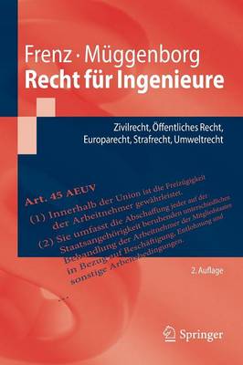 Cover of Recht Fur Ingenieure