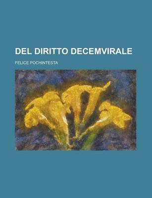 Book cover for del Diritto Decemvirale