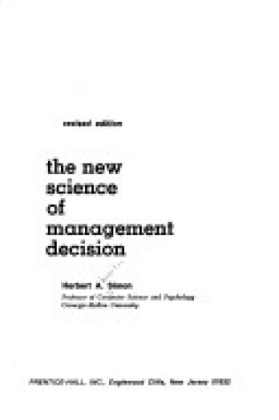 Cover of The New Science of Management Decision