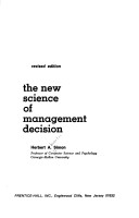 Book cover for The New Science of Management Decision