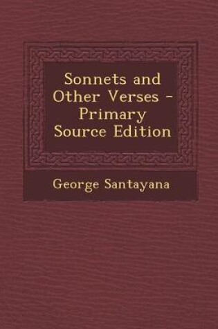 Cover of Sonnets and Other Verses - Primary Source Edition