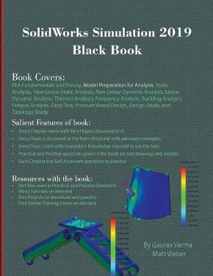 Book cover for SolidWorks Simulation 2019 Black Book