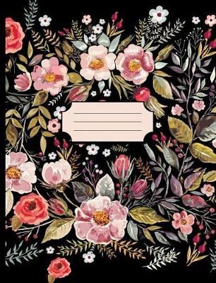 Book cover for Pretty Watercolor Flowers Black Notebook